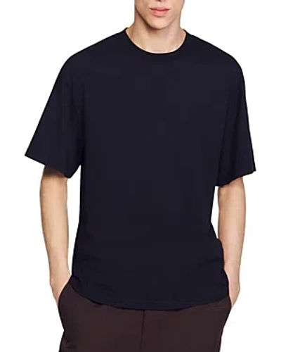 Sandro Logo Sleek Tee In Black