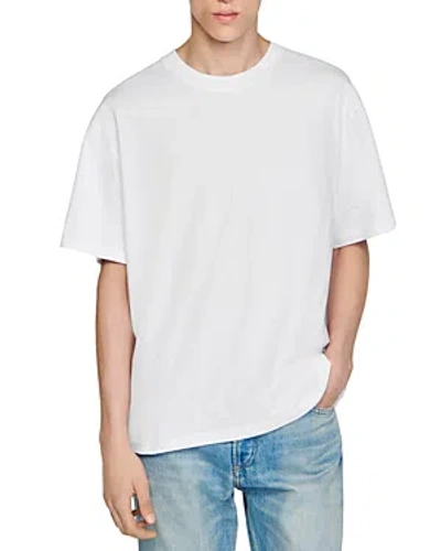 Sandro Logo Sleek Tee In White