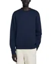 Sandro Mens Midnight Blue Tonal-logo Crewneck Cotton-jersey Sweatshirt In Blue
