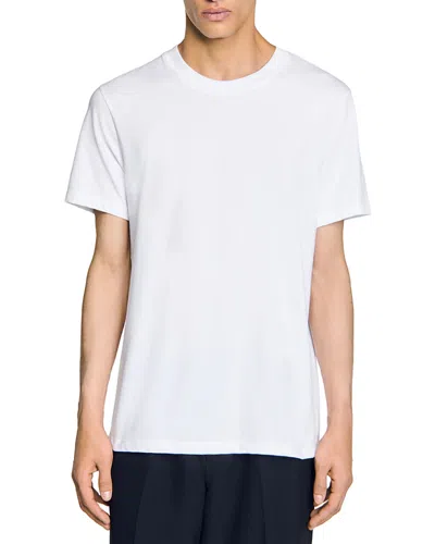 Sandro Logo Tee In Optic White