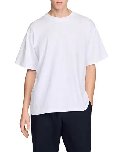Sandro Logo Tee In White