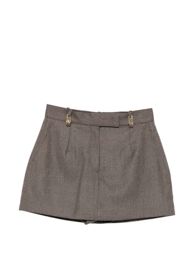 Sandro Logo-plaque Shorts In Gray