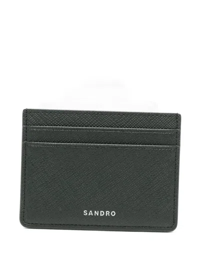 Sandro 로고 프린트 카드홀더 In 그린