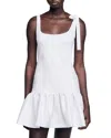 Sandro Lolita Mixed-media Mini Dress In White