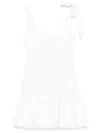 Sandro Lolita Mixed-media Mini Dress In White