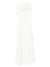 Sandro Long Crystal-embellished Dress In White