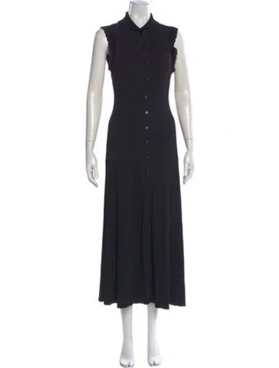 Pre-owned Sandro Long Dress In Black