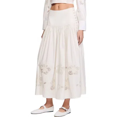 SANDRO SANDRO LONG POPLIN SKIRT