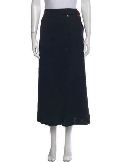 Pre-owned Sandro Long Skirt In Black