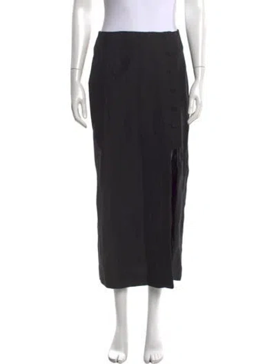 Pre-owned Sandro Long Skirt W/ Tags In Black