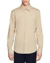 Sandro Long Sleeve Button Front Shirt In Oats