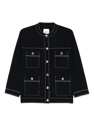 Sandro Long-sleeve Cardigan In Black