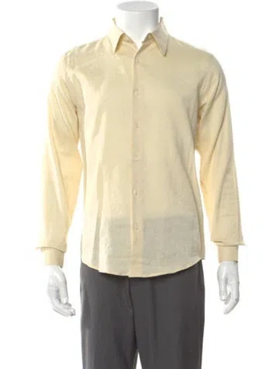 Pre-owned Sandro Long Sleeve Dress Shirt In Neutral