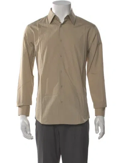 Pre-owned Sandro Long Sleeve Dress Shirt In Neutral