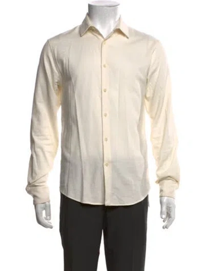 Pre-owned Sandro Long Sleeve Dress Shirt In Neutrals