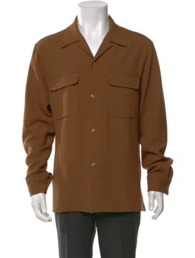 Pre-owned Sandro Long Sleeve Dress Shirt In Neutrals