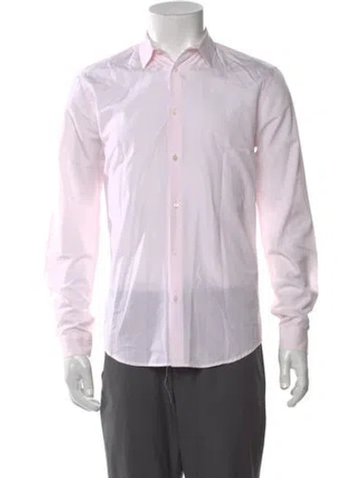Pre-owned Sandro Long Sleeve Dress Shirt In Pink