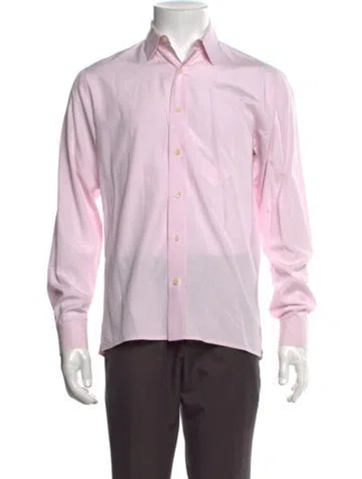 Pre-owned Sandro Long Sleeve Dress Shirt In Pink