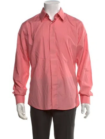 Pre-owned Sandro Long Sleeve Dress Shirt In Pink