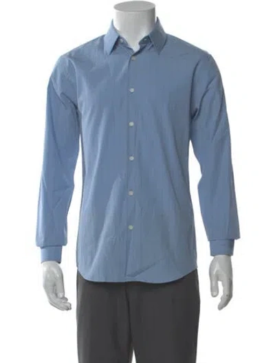 Pre-owned Sandro Long Sleeve Dress Shirt W/ Tags In Blue