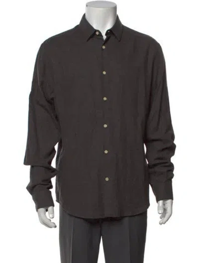 Pre-owned Sandro Long Sleeve Dress Shirt W/ Tags In Grey