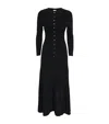 Sandro Long-sleeve Knitted Maxi Dress In Black