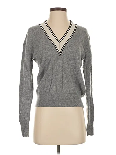 Pre-owned Sandro Long Sleeve Polo Shirt In Gray