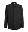 Sandro Long-sleeve Press-stud Shirt In Black