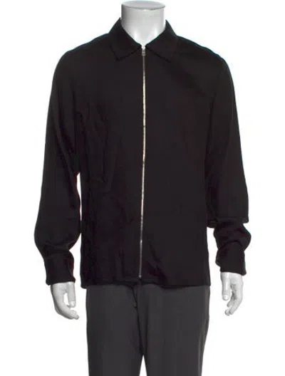 Pre-owned Sandro Long Sleeve Shirt In Black