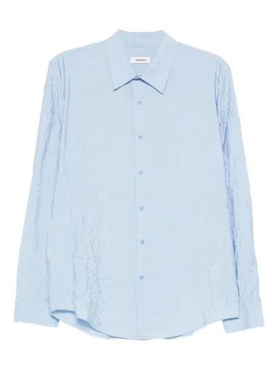 Sandro Long-sleeve Shirt In Blue