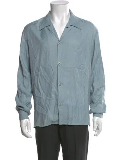 Pre-owned Sandro Long Sleeve Shirt In Blue