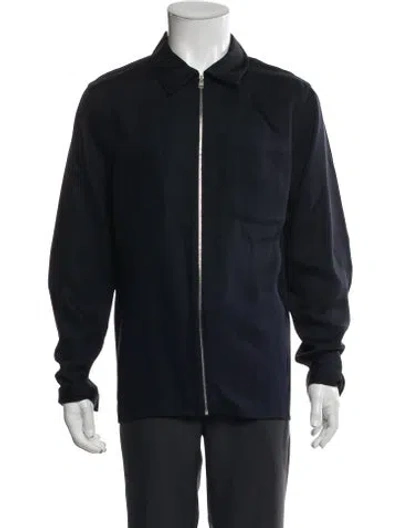 Pre-owned Sandro Long Sleeve Shirt In Blue