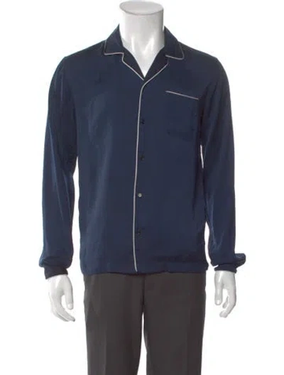 Pre-owned Sandro Long Sleeve Shirt In Blue