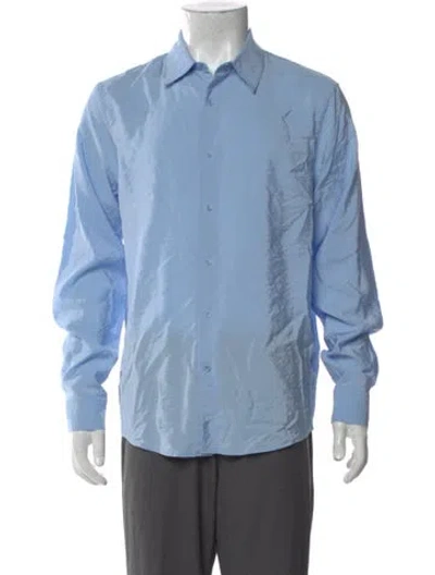 Pre-owned Sandro Long Sleeve Shirt In Blue