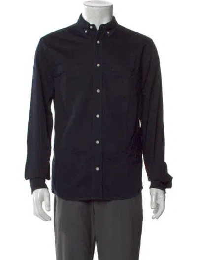 Pre-owned Sandro Long Sleeve Shirt In Blue