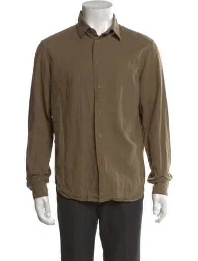 Pre-owned Sandro Long Sleeve Shirt In Green