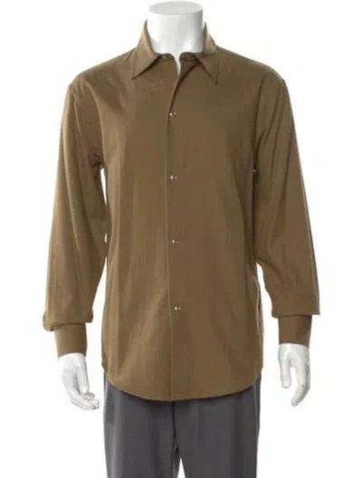 Pre-owned Sandro Long Sleeve Shirt In Green
