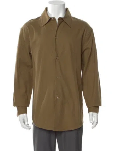 Pre-owned Sandro Long Sleeve Shirt In Green