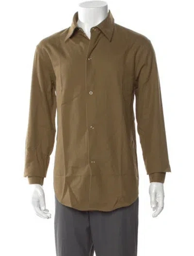 Pre-owned Sandro Long Sleeve Shirt In Green
