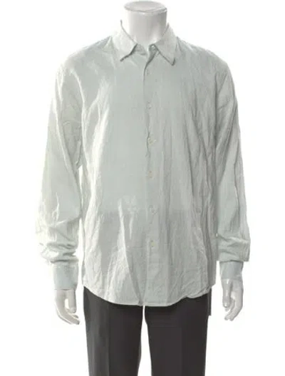 Pre-owned Sandro Long Sleeve Shirt In Green