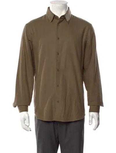 Pre-owned Sandro Long Sleeve Shirt In Green