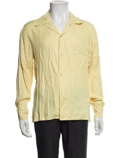 Pre-owned Sandro Long Sleeve Shirt W/ Tags In Yellow