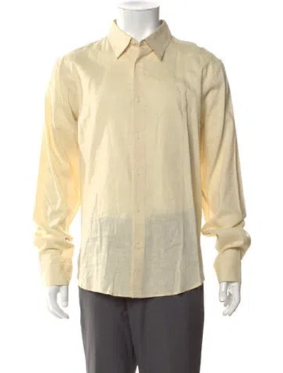 Pre-owned Sandro Long Sleeve Shirt W/ Tags In Yellow