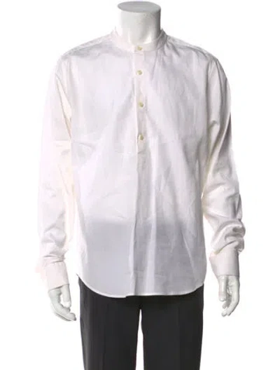 Pre-owned Sandro Long Sleeve Shirt In White