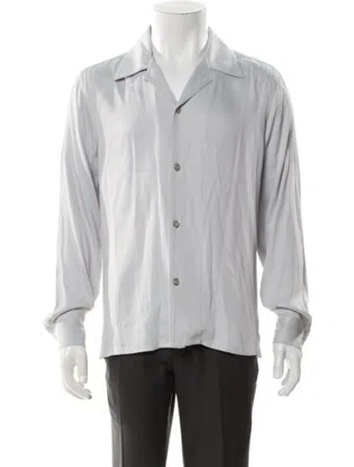 Pre-owned Sandro Long Sleeve Shirt In White