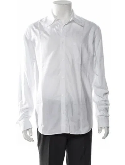 Pre-owned Sandro Long Sleeve Shirt In White