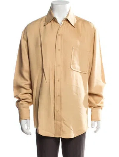 Pre-owned Sandro Long Sleeve Shirt In Yellow