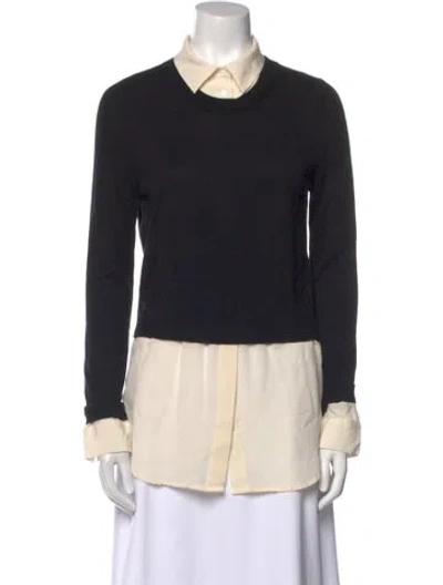 Pre-owned Sandro Long Sleeve Sweatshirt In Black
