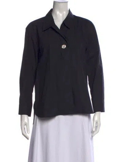 Pre-owned Sandro Long Sleeve Top In Black