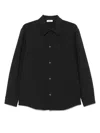 Sandro Mens Dark Grey Joker Long-sleeve Regular-fit Stretch-woven Shirt In Black